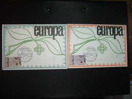 2 CP EUROPA TP 0,30 + TP 0,60 OBL.25-9-65 MONACO A JOUR D'EMISSION - Storia Postale