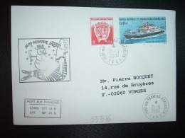 LETTRE TP MARION DUFRESNE 0,46E + 0,05E OBL.21-6-2004 PORT AUX FRANCAIS KERGUELEN + MID WINTER 2004 - ...-1955 Prephilately