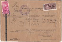 REVENUE STAMP, KING CHARLES 1ST, STAMPS ON DOCUMENT, 1930, ROMANIA - Fiscaux