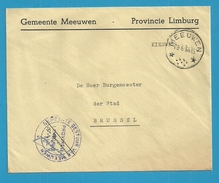 Brief  KIESWET "Gemeentebestuur" (Administration Communale) Met Sterstempel (Relais) * MEEUWEN * - Zonder Portkosten