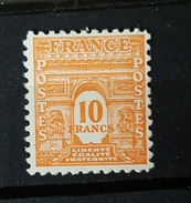 YT 629 - Arc De Triomphe De L 'Etoile - 10f - Neuf Charnière - 1944-45 Arc Of Triomphe