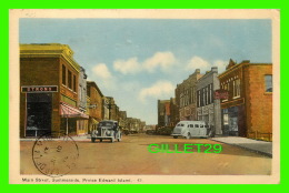 SUMMERSIDE, PRINCE EDWARD ISLAND - MAIN STRETT - ANIMATED OLD CARS - TRAVEL IN 1946 - PECO - - Autres & Non Classés