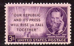 USA 1947 Joseph Pulitzer, MNH (SG 943) - Unused Stamps