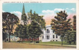 Vermont Montpelier Hubbard Library And Methodist Episcopal Church - Montpelier