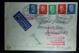 USA 1930 First Catapult Flight SS Europa  Cover  Graue/Leder K48 Katapultflug Via Southampton Front Only - 1c. 1918-1940 Storia Postale