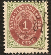 Dansk Vestindisk 1c. 1896 Mi 16 II Inverted Frame, Rahmen Kopfstehend, Danish West Indies, Westindien - Danimarca (Antille)