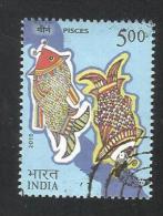 INDIA, 2010, FINE USED, Astrological Signs, (Zodiac), 1 V, Pisces - Oblitérés