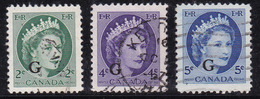 Canada 1955 N° Y&T : S 39 à 41 Obl. - Aufdrucksausgaben