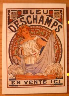 FEMME SEMI NUE BLEU DESCHAMPS SIGNEE MUCHA SCAN R/V - Mucha, Alphonse