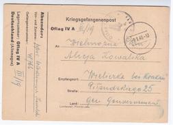 Germany Deutschland Poland 1940 Kriegsgefangenenpost, Wieliczka Krakau Krakow WWII, War Prisoners Prisoner Prison - Gevangenkampen