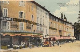 Montélimar, Avenue De La Gare, Départ Des Autobus Pour Le Teil, Hôtel Métropole - Carte Chapuis Colorisée Non Circulée - Montelimar