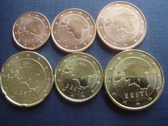 Estonia-2011-6-Euro-Coins-set-UNC-1-2-5-10-20-AND-50-CENT-FROM-MINT-ROLL-MAP - Estonia