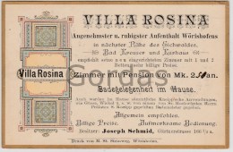 Germany - Bad Worishofen - Villa Rosina - Werbung - 130x85mm - Bad Wörishofen