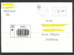 SLOWAKEI Slovakia Slovensko 2017 Registered Letter To Estland Estonia - Briefe U. Dokumente