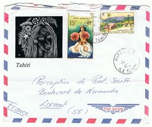 Lettre Pour La France, Par Avion, Oblitéré De Papeete 1966 - Covers & Documents