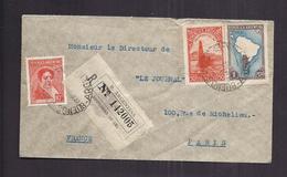 ENVELOPPE ARGENTINE 1938 REPUBLICA ARGENTINA Recommandé BUENOS AIRES VERS PARIS - Briefe U. Dokumente