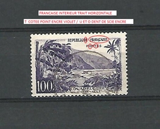 VARIÉTÉS FRANCE 1959  N° 1194  RIVIÈRE SENS GUADELOUPE 100 F OBLITÉRÉ - Usati