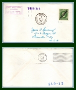 Australie N° 224 Obl. Linéaire Nouméa + Griffe Paquebot + Port Montréal London Cad Nouvelle Calédonie 1957 > USA Lincoln - Covers & Documents