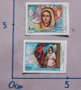 MONACO 1987 CROIX ROUGE RELIGION VIERGE ART 1 TIMBRE NEUF MONACO RELIGION MNH RED CROSS - Other & Unclassified