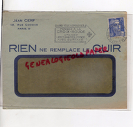 75 - PARIS - ENVELOPPE JEAN CERF- RIEN NE REMPLACE LE CUIR- 1951  FLAMME CROIX ROUGE - 1950 - ...