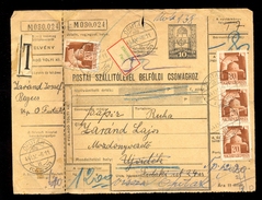 Hungary - Parcel Card Sent To Ujvidek 1944, Readdressed To Ofutak, Need To See / 2 Scans - Pacchi Postali