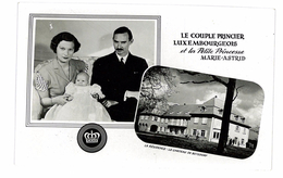 CPSM LUXEMBOURG LE COUPLE PRINCIER ET LA PETITE PRINCESSE MARIE-ASTRID - Famille Grand-Ducale