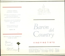 983 - Argentine - 1991 - Baron Del Country - Vino Fino Tinto - Cabernet Sauvignon - Lagarde S.A. Mendoza - Red Wines