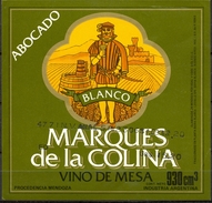 984 - Argentine - Vino De Mesa Blanco - Marques De La Colina - Abocado - Industria Argentina Mendoza - Vino Blanco