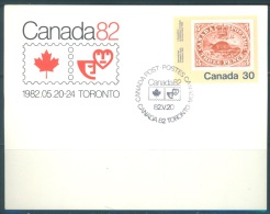 CANADA - 20.5.1982 -  EXPOSITION PHILATELIQUE DE LA JEUNESSE - Mi 822 Yv 787 -  Lot 8856 - Lettres & Documents