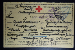 Russia  Prisoner Of War Red Cross Card - Briefe U. Dokumente