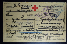 Russia  Prisoner Of War Red Cross Card - Cartas & Documentos