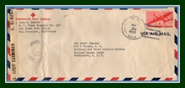 Nouvelle Calédonie American Red Cross US Navy  By Naval Censor Open US Army Examiner 1944 Airmail C25 > USA Washington - Covers & Documents