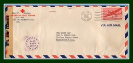 NC American Red Cross  US Army APO 502 Passed By Examiner Base 1413 Army 1944 Airmail C25 > USA Washington - Covers & Documents