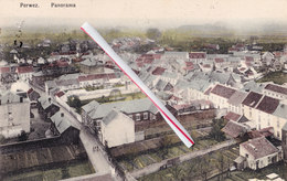PERWEZ - Panorama - Carte Colorée Et Circulée En 1909 - Perwez