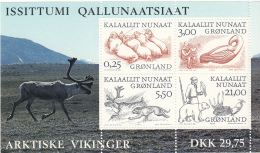 Greenland MNH 2000 Scott #361a Minisheet Of 4 Arctic Vikings - Ungebraucht
