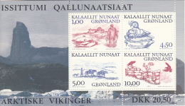 Greenland MNH 2001 Scott #383a Souvenir Sheet Of 4 Arctic Vikings - Neufs