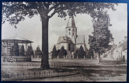 Carte Postale Ancienne 9. Bassevelde Markt Met Kerk Kerkstraat En Kiosk 1935 - Assenede