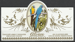 Spain, Alvaro, Cigar Label, Blue-throated Macaw, 2004. - Etiketten