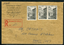 Monaco - Enveloppe En Recommandé Pour Paris Période 1945/50  Ref  M48 - Storia Postale