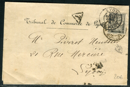 France - Lettre Sans Texte De Lyon Pour Lyon Et Taxée En 1886  Ref  M 51 - 1859-1959 Briefe & Dokumente