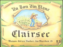 486 - France - Savoie - Un Bon Vin Blanc - Clairsec - Maison Adrien Vacher - Les Marches 76 - Witte Wijn