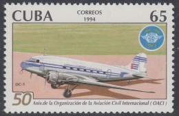1994.240 CUBA MNH 1994. Ed.3946 50 ANIV OACI. AVION AIRPLANE. - Neufs
