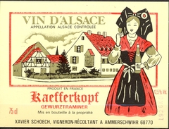 489 - France - Gewurztraminer - Kaefferkops - Xavier Schoech Vigneron Récoltant à Ammerschwihr 68770 - Gewurztraminer