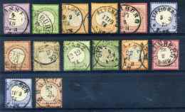 Allemagne EMPIRE YT # 13 A 24 AIGLE EN RELIEF  Gros Ecussons   COTE 3450€ - Used Stamps