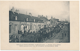 NEUILLE PONT PIERRE - Défilé, Fête Du Retour Des Poilus 1919 - Neuillé-Pont-Pierre