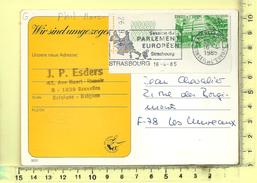 CONSEIL DE L'EUROPE: Coin Daté , Session Du 16-4-85, Sur Carte Postale Borkowski Umzüge Berlin - Lettres & Documents