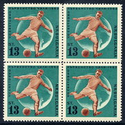 BULGARIA 1962 Football World Cup In Block Of 4 MNH / **.  Michel 1312 - Nuevos