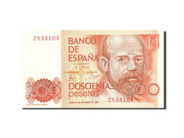 Billet, Espagne, 200 Pesetas, 1982-1987, 1980-09-16, KM:156, NEUF - [ 4] 1975-…: Juan Carlos I.