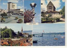 USTER, ZH - Mehrfachansicht M. Gemeindehaus, Kirche, Schloß - Uster