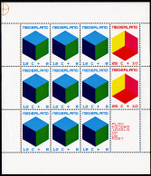 983PM1 Blok Postfris - Plaatfouten En Curiosa